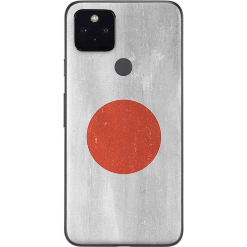 Japanese Flag Distressed Google Pixel 5a Skin